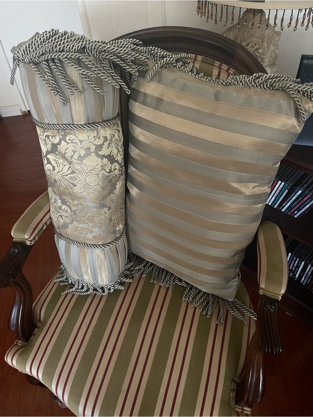 Classic Neutral Stripe Throw Pillow Set by